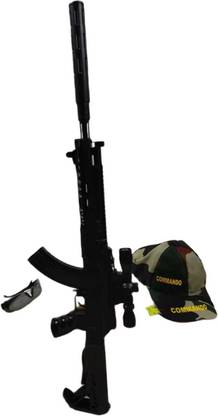 ज़िलियन बिलियन 90 cm long 007 toy gun ak 47 cap googles bb bullets