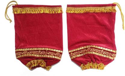 RN COLLECTION Punjabi Dulhan Chuda Cover Maroon Valvet Silk Arm Warmer