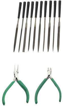 TOOLBUX Pack of 3 -10 Pc Needle File Set Agate Burnisher Cutter