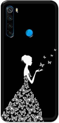 NDCOM Back Cover for Redmi Note 8 Butterfly Girl Printed