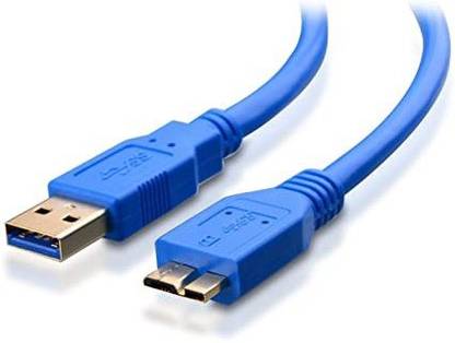 TECHGEAR Power Sharing Cable 0.2 m pvc Blue - Super Speed (TT-USB-3.0-DATA-CABLE) USB 3.0 Data Cable Cord for External HDD Hard Disk Drive