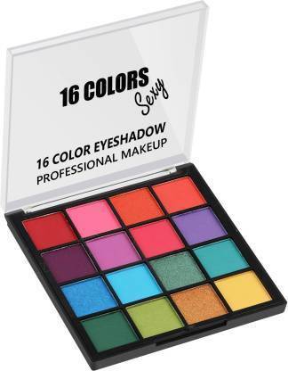 FOZZBY 16 Colors Eyeshadow Palette5 g(Yellow,Golden,Green,Blue,Purple Red Violet Orange 20 g