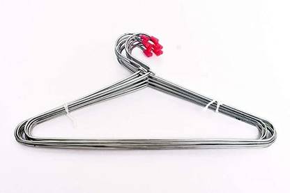 LICAN Lican 12 inch Steel Kids Clothes Hanger Chrome Finish (12 Pieces) Steel Coat Pack of 12 Hangers For  Coat