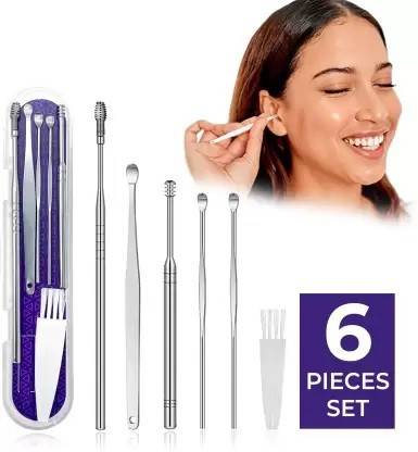 Lele 6 Pcs Professional Earwax Remover Kit with storage box a-10
