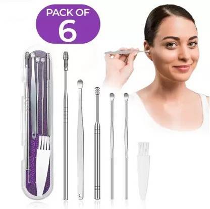 Lele 6 Pcs Professional Earwax Remover Kit with storage box a-29