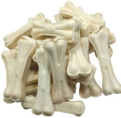 FOODIE DOGGY Rawhide Bones for Dogs 4 Inch Pressed Bones for Dogs Chicken Dog Chew