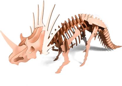 lime shades 3D model of Dinosaur in form of puzzle DIY KIT for age group 4+ years