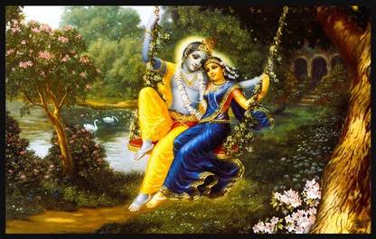Prem Art And Craft Radha Krishna Religious Frame