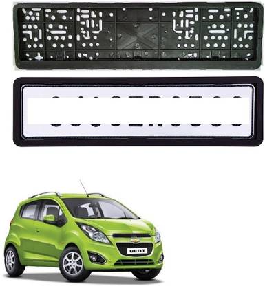 SPREADX Car number plate frame protective holder Front & Back Side for Chevrolet Beat Car Number Plate