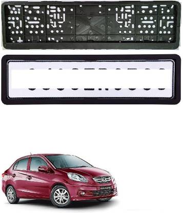 SPREADX Car number plate frame protective holder Front & Back Side for Honda Amaze T-1 Car Number Plate