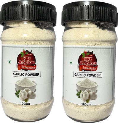 kitchen king food & spices Galic Powder ( Lehsun Powder Pack of Two ) 100 Gm Jar