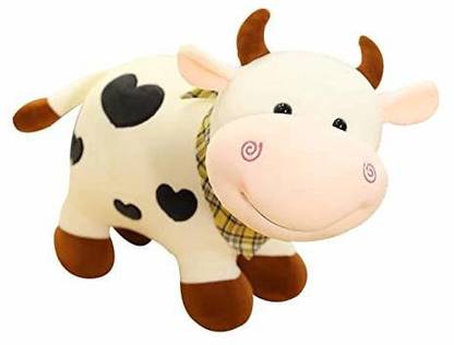 SUN AND STAR CREATIONS Love Cow Stuffed Animals Cute Cow Plush Plush Baby Doll Cute And Warm Little Cow  - 35 cm