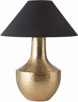 Jaquar 7W E27 LED Fabric Shade with Hammered pattern base Brash finishing Table Lamp