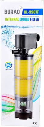 Buraq BL-9000 Series Transparent Long Internal Liquid Filter Fan Based Cleaning System Power Aquarium Filter