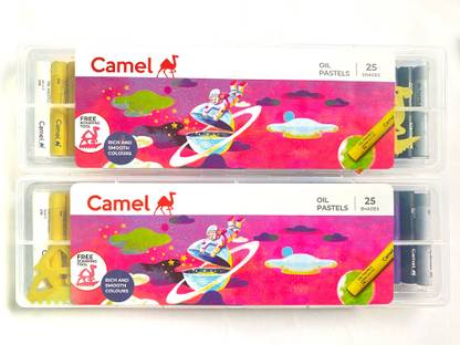 Kokuyo Camlin Oil Pastel 25 Shades Plastic Set Of 2