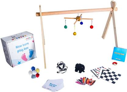B4BRAIN New Born Play Box 0-3 months (Essential) Babies For Brain Development Rattle