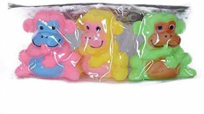 frist toy SQUEEZY MONKEY BATH TOYS NON TOXIC FOR BABY 3PCS Rattle
