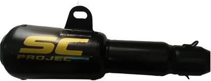 RA ACCESSORIES SC Project Silencer Exhaust Modified Fitment Fit on All Bikes ( long size) Universal For Bike R1, R6, Pulsar, Apache, Discover, Duke 1190 Slip-on Exhaust System