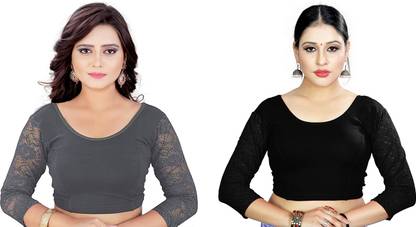 ZALDIAIMPEX Women Round Neck 3/4 Sleeve Blouse