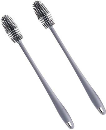 Sedoka Set of 2 Pcs Silicone Long Handle Flexible Brush for Washing Water Bottle