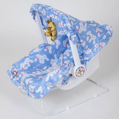 Dash Multipurpose (9 in 1) Blue baby carry cot Swing with mosquito net, Sun shade and Harness Swings