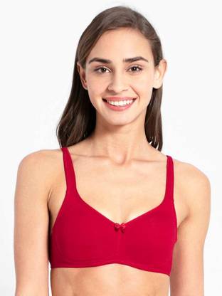 JOCKEY Seamless Wirefree Non-Padded Bra with Contoured Shaper Panel -Redlv Women Training/Beginners Non Padded Bra