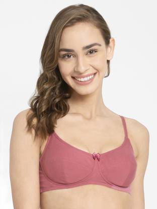 Seamed Wirefree Non-Padded Bra with Adjustable Straps -Roswi Women Training/Beginners Non Padded Bra
