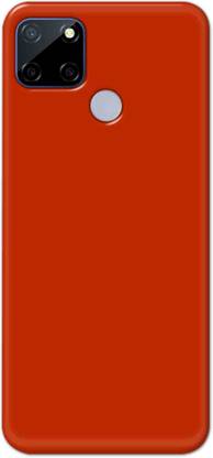 NDCOM Back Cover for Realme C12 Solid Red Printed