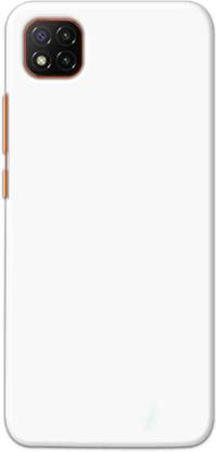 NDCOM Back Cover for Redmi 9C Plain White Printed