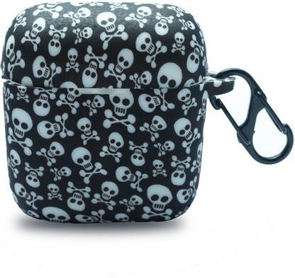 Heropantee Front & Back Case for Boat Airdopes 141 Case with Hook (Cover Only) Skull Pattern