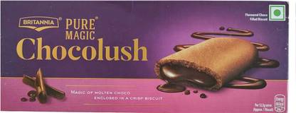 BRITANNIA Pure Magic Chocolush Cream Sandwich Biscuit