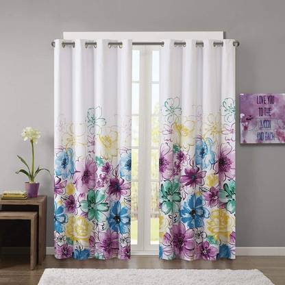 Pjdecor 274 cm (9 ft) Polyester, Silk Room Darkening Long Door Curtain (Pack Of 2)