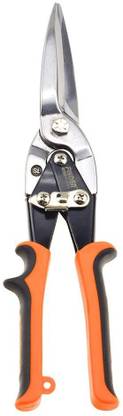 kts12 Long Straight Cut Tin Snips Cutting Shears Power Cutter with CR-V Blade Comfortable Grip, 300mm Scissors for Cutting Metal Sheet Metal Cutter
