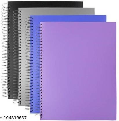 mind blowing SET OF 4 A4 SIZE BOTH SIDE UNRULLED 100 SHEETS 200 PAGES SPIRAL NOTEBOOK A4 Note Book BOTH SIDE UNRULLED 200 Pages