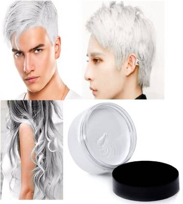 YAWI Instant Hairstyle Temporary Hair Color White Wax , white , WHITE