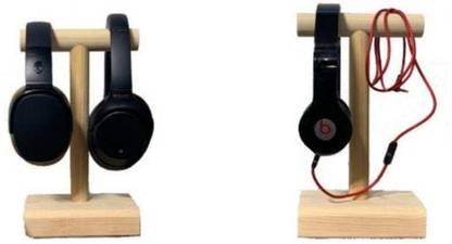 Furniture Hub Headphone Stand, Wooden Gaming Headset Stand, Handmade Gift for him Music Lover Headphone Stand