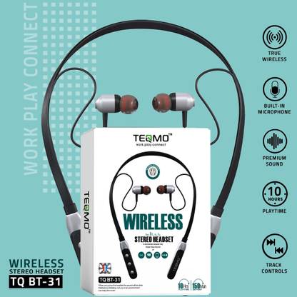 TEQMO TQ BT-31 In Ear Wireless Earphone With Mic And Upto 10 Hours Play Time Bluetooth