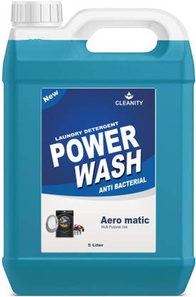 cleanity Liquid Detergent suitable for front and top load washing machine (5ltr) Lavender Liquid Detergent
