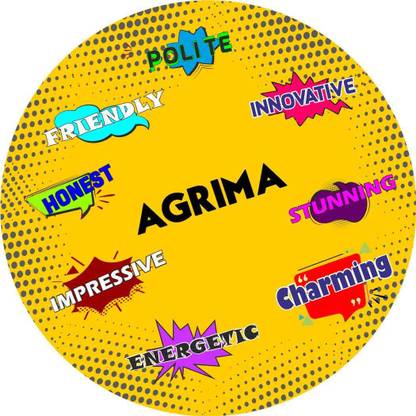 Ashvah Stylish Fridge Magnet -Gift for Son, Daughter, Kids, Friend, Name -Agrima Fridge Magnet Pack of 1