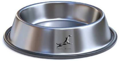 Furever Friends Dog/Cat Food & Water Bowl (Small,Round), Highly Durable & Portable Stainless Steel Pet Bowl