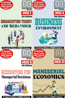 IGNOU M.Com. 1st Semester Help Books Combo Of MCO 1 MCO 4 MCO 5 MCO 21 (IGNOU Study Notes Chapter-Wise) For Exam Preparations With Solved Previous Year Question Papers (Revised Syllabus) Including Solved Sample Papers IGNOU Master Of Commerce (1st Year) Mco1 Mco4 Mco5 Mco21