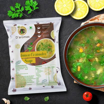D'aromas Lemon Coriender Soup Premix Powder|Ready To Cook| No Artificial Flavour & Colour