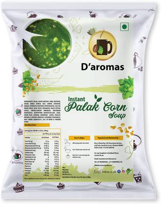D'aromas Instant Palak Corn Soup 500g, Instant Premix Powder|Healthy Soup