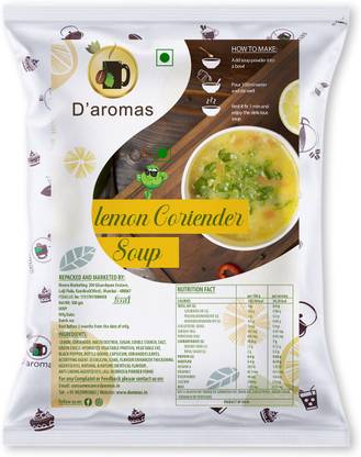 D'aromas Instant Lemon Coriender Soup 500g, Instant Premix Powder| Healthy Soup