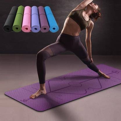 KENKO mobility Exercise & Workout Mat for Yoga, Pilates and Fitness (72"x 24"x 4mm) multicolor 4 mm Yoga Mat