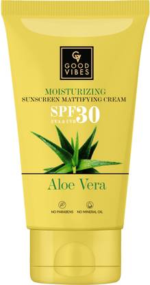 GOOD VIBES Sunscreen - SPF 50 Aloe Vera Moisturizing Sunscreen Mattifying Cream