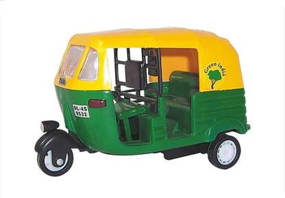 Shree Jee CNG AUTO RICKSHAW PULL BACK ACTION TOY FOR KIDS (PACK OF 1)
