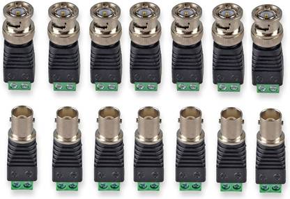 ATEKT (7 SET ) 7 xBNC Male & 7 X BNC Female Connector Adapter with Solderless Screw BNC Male & Female Wire Connector