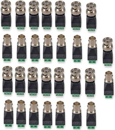 ATEKT (15 SET ) 15 xBNC Male & 15 X BNC Female Connector Adapter with Solderless Screw BNC Male & Female Wire Connector