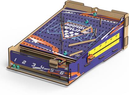 Webby DIY Wooden Marble Run Game, Table Top Fun Family Game Set for Kids and Adult Party & Fun Board Game